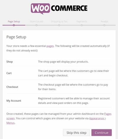 WooCommerce - Página de Configuração